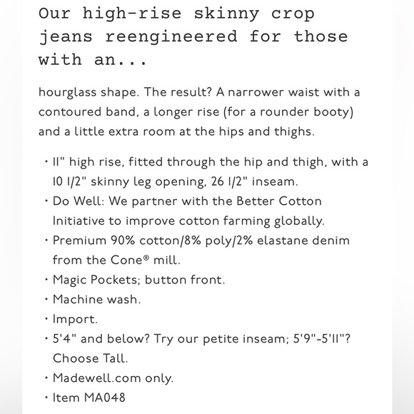 Madewell Curvy High-Rise Skinny Crop Jeans in Pure White: Button-Front Edition - Picture 6 of 11